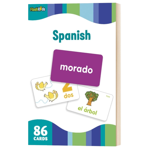 Английские оригинальные испанские флеш-карты для детей, забавные обучающие карточки, испанская английская версия