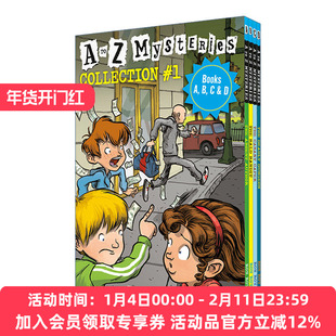 英文原版 A to Z Mysteries Boxed Set Collection #1 Books A  B  C  & D A to Z神秘案件系列A-D四册盒装套装 进口英语原版书籍