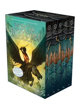 英文原版 Percy Jackson and the Olympians 5 Book Paperback Boxed Set 波西杰克逊 系列1-5 平装套装 英文版 进口英语原版书籍