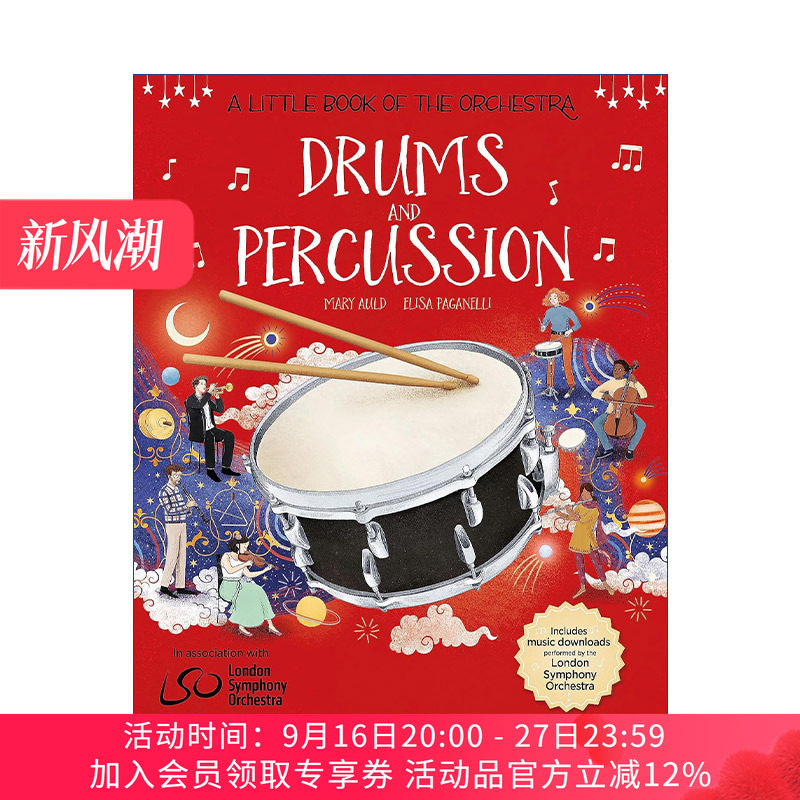 乐团小册子 鼓与打击乐 英文原版 A Little Book of the Orchestra: Drums and Percussion 儿童启蒙精装绘本 英文版 进口英语原版
