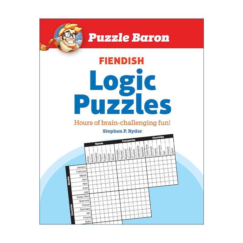 英文原版 Puzzle Baron's Fiendish Logic Puzzles 巴伦高难度逻辑谜题 益智游戏 英文版 进口英语原版书籍
