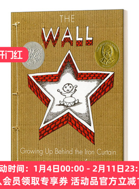 英文原版绘本 The Wall Growing Up Behind the Iron Curtain 墙 在铁幕后面长大 精装 英文版 进口英语原版书籍