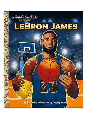 英文原版 Lebron James Little Golden Book Biographies 勒布朗·詹姆斯传记 NBA洛杉矶湖人队篮球运动员 兰登书屋精装小金书