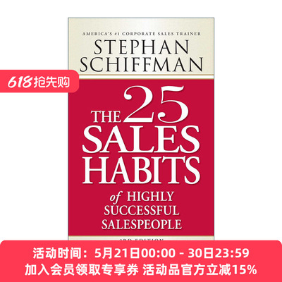 英文原版 The 25 Sales Habits of Highly Successful Salespeople成功销售人员的25个销售习惯 DEL管理集团总裁Stephan Schiffman