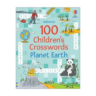 英文原版 Usborne 100 Children's Crosswords Planet Earth 100个填字游戏 行星地球 尤斯伯恩儿童益智游戏 进口英语原版书籍