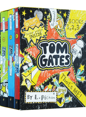 华研原版 涂鸦小天才汤姆盖茨1-3册盒装 英文原版 Tom Gates That's Me! Books One,Two,Three 英文版 附海报 进口英语原版书籍