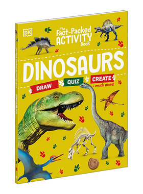 华研原版 英文原版 The Fact-Packed Activity Book Dinosaurs 恐龙科普 活动书 英文版 进口英语原版书籍