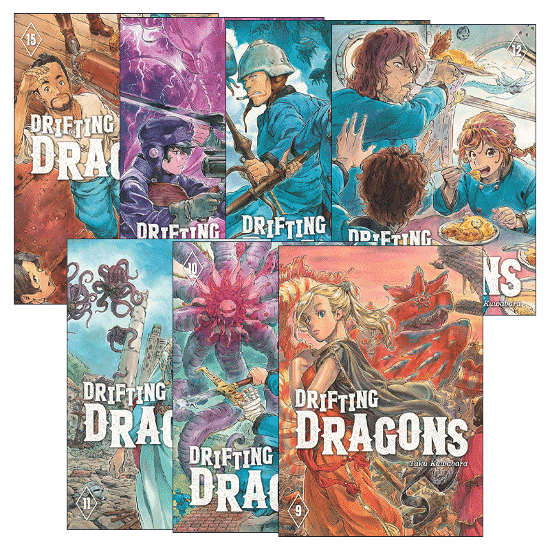 英文原版 Drifting Dragons 空挺Dragons 猎龙飞船9-15册 同名动漫漫画 桑原太矩 英文版 进口英语原版书籍