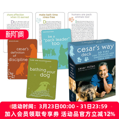 英文原版 Cesar's Way Deck 训练和理解你的狗的50个技巧 Cesar Millan 英文版 进口英语原版书籍