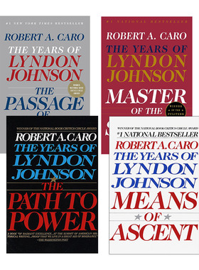 林登·约翰逊传4册 英文原版 The Years of Lyndon Johnson 美剧纸牌屋原型 Robert A. Caro 英文版 进口英语原版书籍