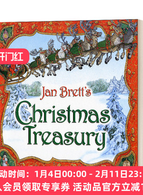 英文原版绘本 Jan Brett's Christmas Treasury 7个故事精装收藏版合辑 圣诞节 汪培珽第5五阶段 精装 英文版 进口英语原版书籍