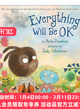一切都会好起来的  英文原版 Everything Will Be OK 儿童精装绘本 Skippyjon Jones插画名家Judy Schachner 进口英语原版书籍
