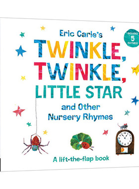 英文原版 Eric Carle’s Twinkle  Twinkle  Little Star and Other Nursery Rhymes 艾瑞卡尔纸板翻翻书 英文版 进口英语原版书籍