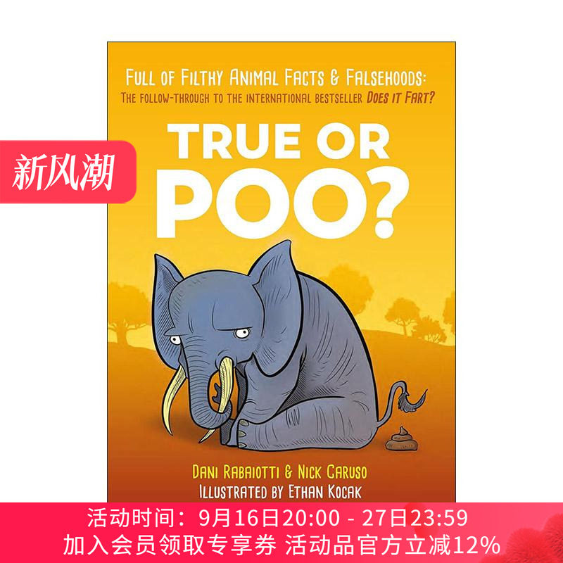 英文原版 True or Poo 动物奇葩说 关于屎尿屁的那些真真假假的流言 科普百科读物 英文版 进口英语原版书籍
