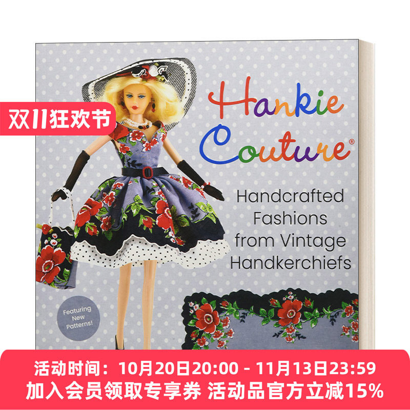 手帕手工制作娃娃服装和配饰书 英文原版 Hankie Couture 英文版 进口英语原版书籍