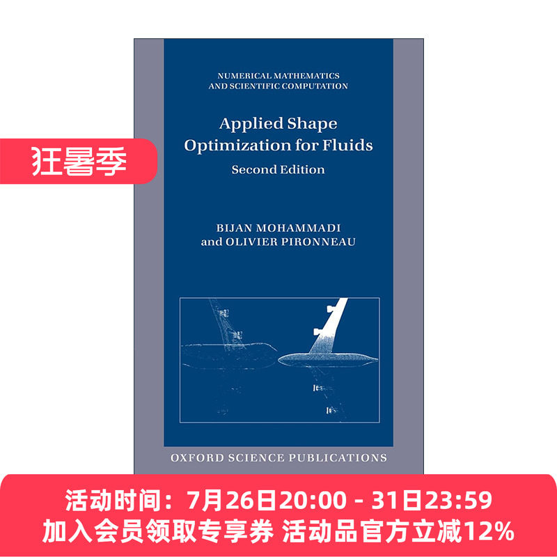 现货 英文原版 Applied Shape Optimization for Fluids 流体的应用形状优化 精装 英文版 进口英语原版书籍