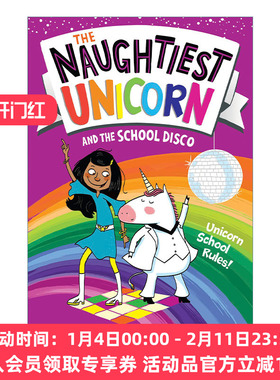 英文原版 The Naughtiest Unicorn and the School Disco 淘气的独角兽系列2 独角兽和学校迪斯科 英文版 进口英语原版书籍