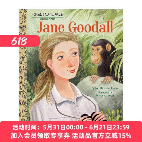 英文原版 Jane Goodall Little Golden Book Biographies 珍妮·古道尔传记 兰登书屋精装小金书 英文版 进口英语原版书籍