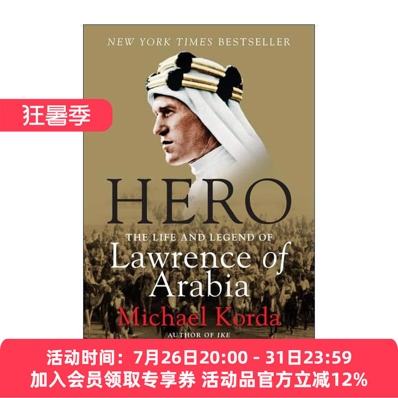 英文原版 Hero 阿拉伯的劳伦斯传奇 传记 英文版 进口英语原版书籍