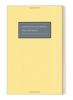 英文原版 State of Exception 阿甘本 例外状态 人权 政治哲学 Giorgio Agamben 英文版 进口英语原版书籍