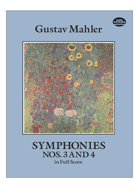 英文原版 Symphonies Nos.3 and 4 in Full Score 古斯塔夫·马勒第三 第四交响曲全谱 Gustav Mahler 英文版 进口英语原版书籍
