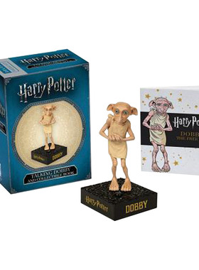 英文原版 哈利波特 家养小精灵多比 Harry Potter Talking Dobby and Collectible Book 小手办 英文版 进口英语原版书籍