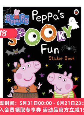 英文原版 Peppa Pig Peppa's Spooky Fun Sticker Book 小猪佩奇的万圣节贴纸书 英文版 进口英语原版书籍