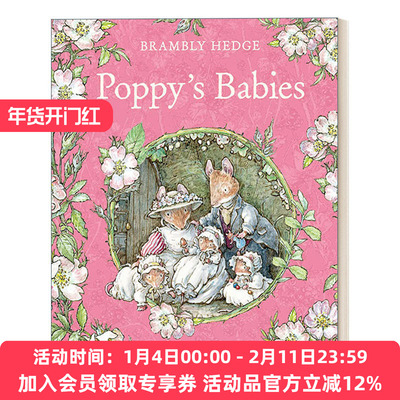野蔷薇村的故事 英文原版 Brambly Hedge — Poppy's Babies 波比的宝宝 精装彩色插画绘本 英文版 进口英语原版书籍