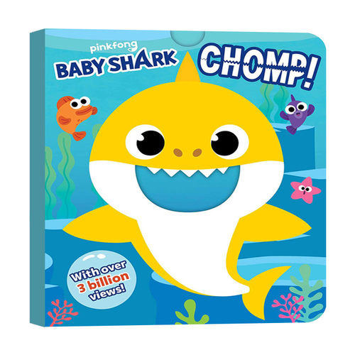 鲨鱼宝宝 英文原版绘本  Baby Shark Chomp! Crunchy Board Books 低幼亲子故事绘本 启蒙故事书 英文版 进口儿童英语原版书籍
