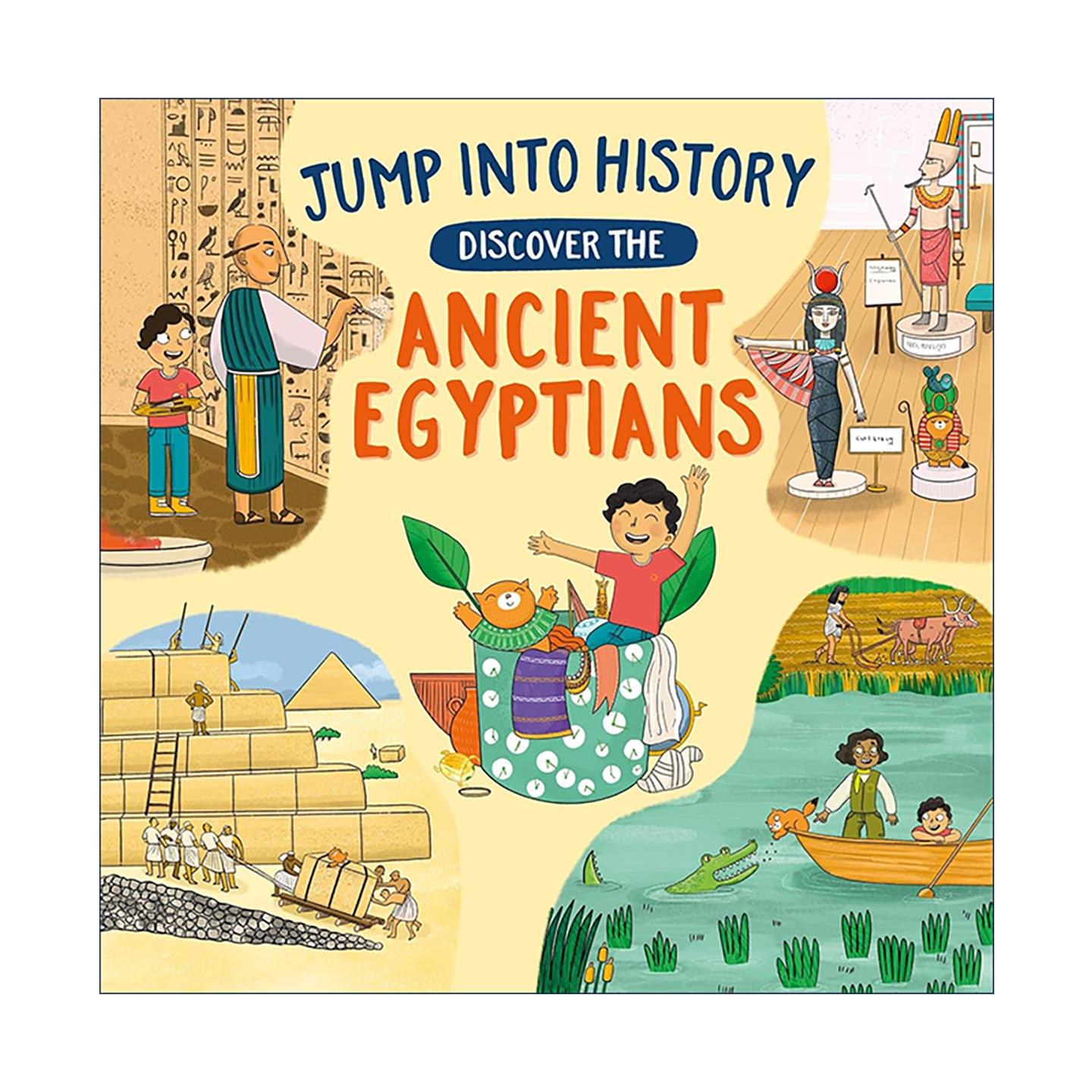 英文原版 Jump into History: Discover the Ancient Egyptians 走进历史 探秘古埃及 儿童科普百科绘本精装 进口英语原版书籍