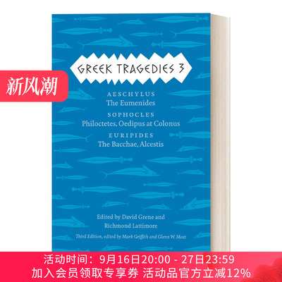 英文原版 Greek Tragedies 3 Aeschylus Volume 3 希腊悲剧3 埃斯库罗斯 索福柯勒斯 欧里庇得斯 Mark Griffith 英文版 进口书籍