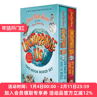 英文原版 Unstoppable Us The Two-Book Boxed Set 势不可挡的人类2册盒装套装 我们如何掌控世界 不可阻挡的我们 人类简史 儿童