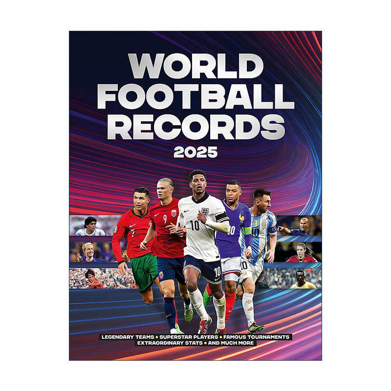 英文原版 World Football Records 2025 世界足球记录 赛事奖项 球员教练的故事 精装 英文版 进口英语原版书籍