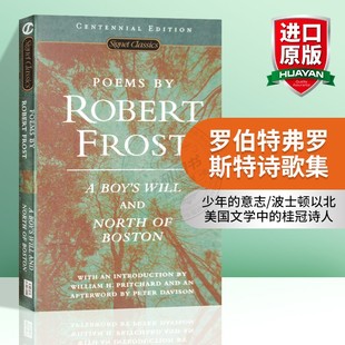 正版 罗伯特弗罗斯特诗歌集 英文版 波士顿以北 Frost 书 意志 Robert 少年 英文原版 Poems 进口文学书籍