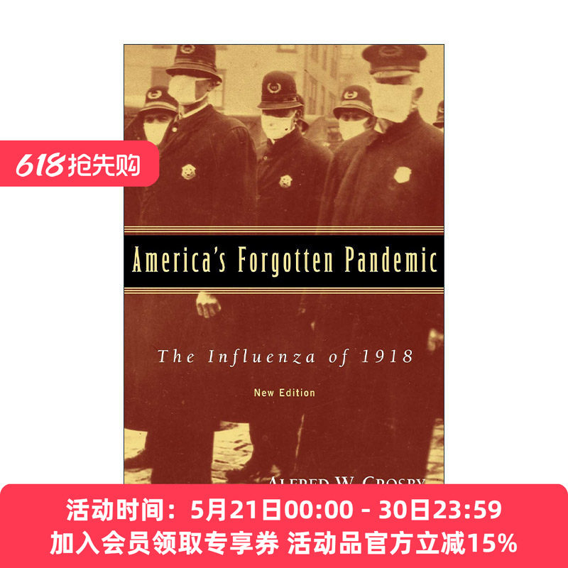 英文原版 America's Forgotten Pandemic 被遗忘的大流行 西班牙流感在美国 艾尔弗雷德·W.克罗斯比 英文版 进口英语原版书籍