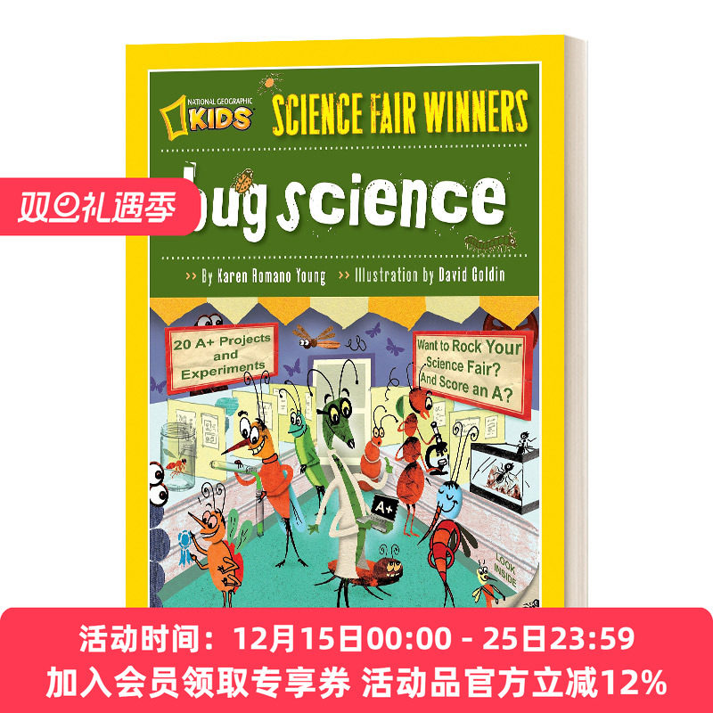 英文原版 Science Fair Winners Bug Science 科学博览会获奖者昆虫科学 20个节肢动物的项目和实验 国家地理儿童 进口英语书籍