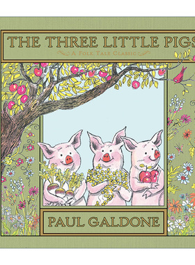 英文原版 The Three Little Pigs 三只小猪 Folk Tale Classics经典民间故事精装绘本Paul Galdone 英文版 进口英语原版书籍