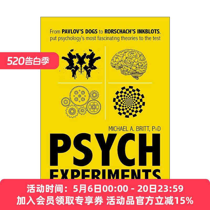 英文原版 Psych Experiments 了解人类行为的50个心理学实验 英文版 进口英语原版书籍