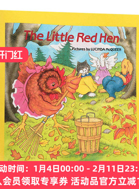 英文原版 The Little Red Hen 红色的小母鸡 可爱经典的民间故事系列书 儿童绘本 英文版