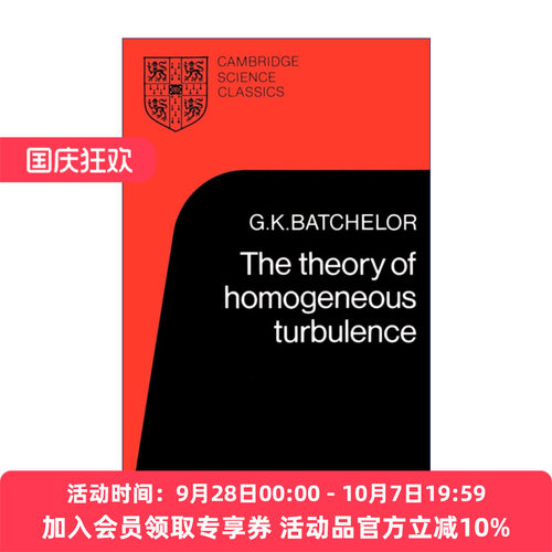 英文原版 The Theory of Homogeneous Turbulence 均匀湍流理论 剑桥科学经典系列 英文版 进口英语原版书籍