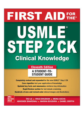 现货 英文原版 First Aid for the USMLE Step 2 CK 临床医学知识考试考点速记 第11版 英文版 进口英语原版书籍