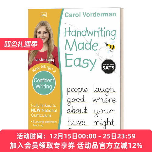 DK书法一点通练习本 英文原版 Ages 7-11 Key Stage 2 Confident Writing DK Handwriting Made Easy 独立写作 英文版 进口英语书