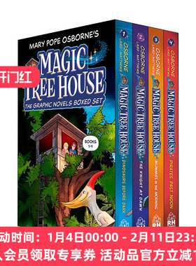 英文原版 Magic Tree House Graphic Novel Starter Set 神奇树屋图像小说入门套装 4册盒装 儿童漫画 英文版 进口英语原版书籍