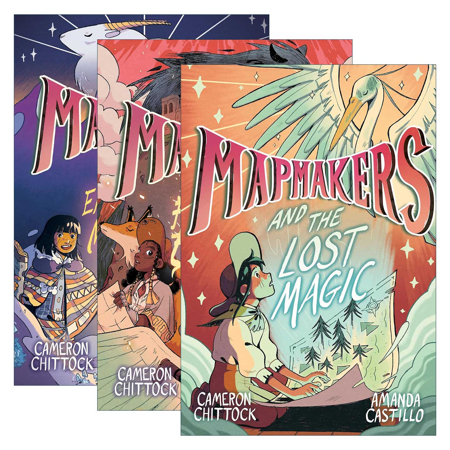 英文原版 Mapmakers 制图者系列3册 儿童全彩奇幻冒险图像小说 英文版 进口英语原版书籍