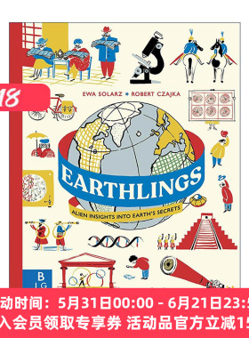 英文原版 Earthlings 地球人神秘报告 外星人的地球幽默观察 儿童科普百科读物精装 英文版 进口英语原版书籍