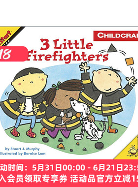 英文原版 Mathstart Level 1 3 Little Firefighters 数学启蒙绘本1级 3个小消防员 英文版 进口英语原版书籍