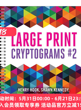 英文原版 Large Print Cryptograms #2 密码学卷二 美国密码协会 英文版 进口英语原版书籍