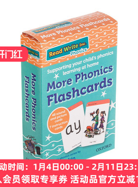 英文原版 Read Write Inc. Home Learning Phonics More Phonics Flashcards 牛津自然拼读闪卡音节练习 英文版 进口英语原版书籍