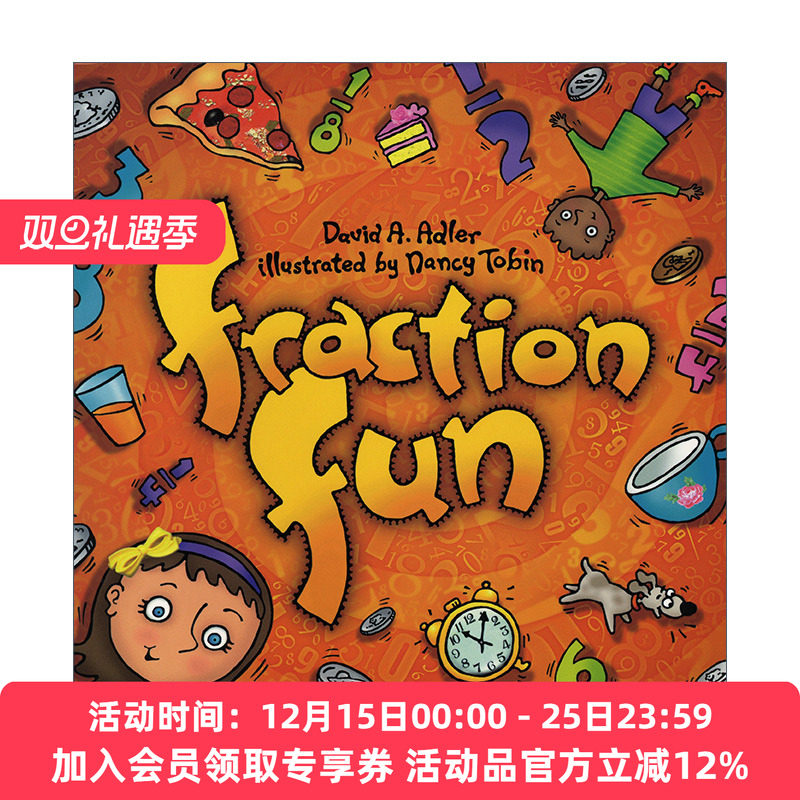 英文原版 Fraction Fun 分数乐趣 儿童数学启蒙认知绘本 Nancy Tobin 英文版 进口英语原版书籍