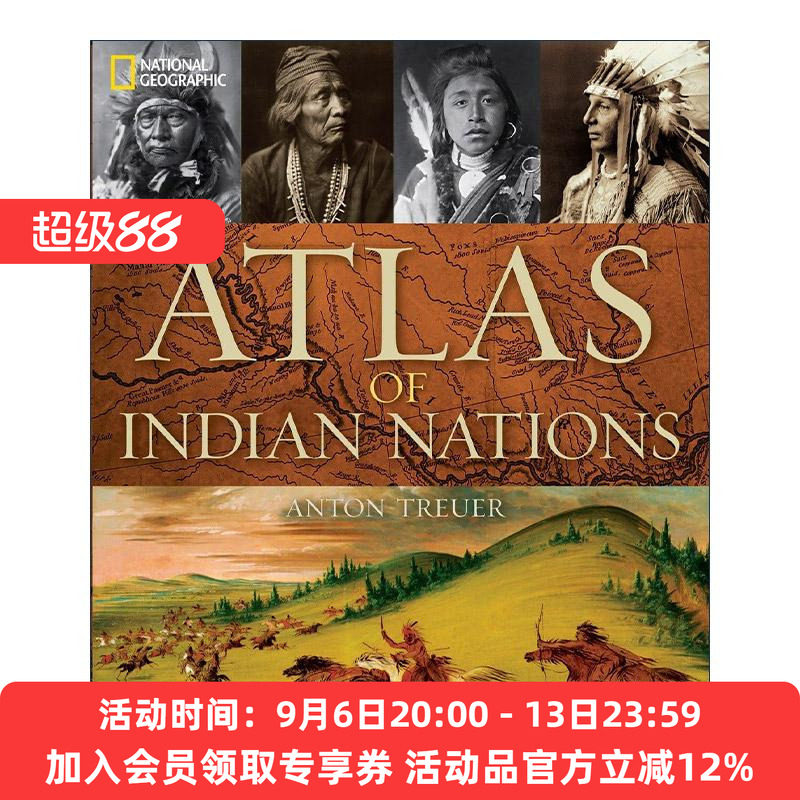 英文原版 Atlas of Indian Nations 印第安民族地图集 原住民历史与文化指南 美国国家地理 精装 英文版 进口英语原版书籍